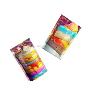 Imballaggio all'ingrosso di caramelle gommose stampate personalizzate per l'imballaggio di caramelle commestibili aromatizzate