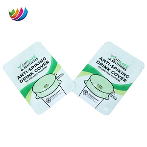 Emballage de boisson en plastique de feuille d'aluminium imprimée sur mesure de qualité alimentaire <span class=keywords><strong>Sac</strong></span> d'emballage avec couvercle de tasse en latex - Product Image 1