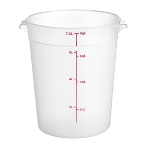 8 kg. Mờ vòng nhựa Polypropylene container lưu trữ thực phẩm với đo lường - Product Image 1