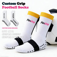Chaussettes de football antidérapantes FlexGrip, chaussettes de football professionnelles avec grip, chaussettes d'entraînement de football personnalisées avec logo