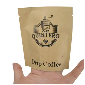 Customized Small Mini Paper Sample Sachet 5g 10g 20g Sample Tea Coffee Pouch Biodegradable PLA Paper Bag