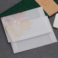 Haut de gamme personnalisé estampage à chaud papier vélin papier ciré affaires mariage Invitation enveloppe sac Premium emballage papier pour cadeau