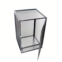 Cage rectangulaire en alliage d'aluminium noir NX-06, durable et écologique, pour reptiles et amphibiens, utilisation intérieure et extérieure