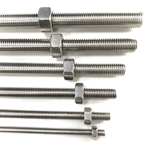 Đánh bóng đồng bằng 500mm M22 hoàn toàn ren que thép không gỉ Stud với đầu phẳng Hex Nut UNF chủ đề GB DIN tiêu chuẩn 6.8 cấp - Product Image 1