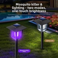 Lampe anti-moustiques solaire d'extérieur IP65 étanche, tue-insectes UV 365nm, éclairage décoratif pour jardin, patio, camping