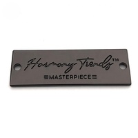 Étiquette rectangulaire en alliage pour vêtements, logo personnalisé, étiquette de couture pour vêtements, nom de marque privé, plaque métallique pour sweats à capuche