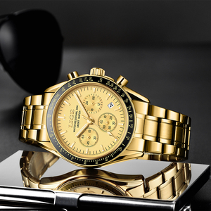 LG89137 Orologio Cronografo da <span class=keywords><strong>Uomo</strong></span> con Quadrante da 41mm in Lega, 3 Sottoquadranti, Data Semplice, Ghiera Girevole, Confezione Regalo - Product Image 4