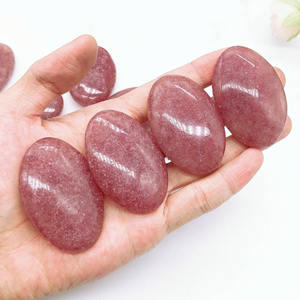 Vente en gros de pierres ovales en quartz fraise naturel poli pour la guérison spirituelle, la décoration intérieure et les cadeaux de fêtes - Product Image 3