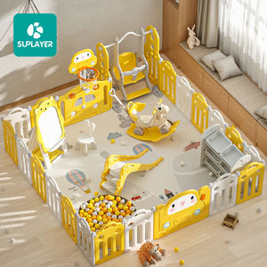 Pliable enfant en bas âge en plastique playard portable intérieur jeu extérieur porte stylo jouer cour sécurité clôture enfants bébé parcs pour enfants - Product Image 1