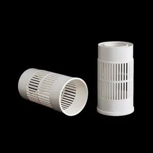 PVC-Rohr verschraubungen Kunststoff filter Netz sieb Großhandel PVC-Abfluss armatur Abwasser auslass Anti block ier sieb für Fischteich