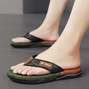 Tongs vintage pour hommes 2026, antidérapantes, en caoutchouc résistant à l'usure, minimalistes, pour la plage et l'extérieur, été - Product Image 2