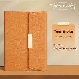 Promotional Corporate Business Modern Magnetic Leather Cover Handmade UV Printed <b>A5</b> PU Loose-Leaf Notebook Journal Custom Logo - Product Image 5