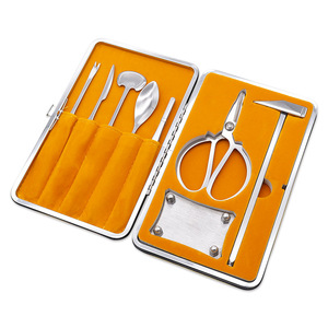 Stainless Steel Crab <b>Tools</b> 8 Piece Set Heavy Duty Seafood Utensils With <b>Storage</b> Case - Product Image 2