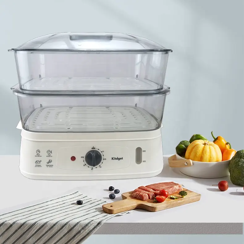 Wholesale Food Cooker Professional 20L 2 Tier Cookware Sets Electric Food Steamer