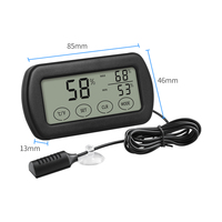 Termómetro con pantalla táctil para interiores, higrómetro con función de registro máximo y alarma, humedad y temperatura, Popular