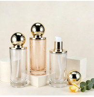 Bouteille cosmétique en verre ambré dépoli 30ml 50ml avec logo personnalisé, petit lot, emballage pour soins de la peau, vente en gros, faible MOQ 100, prix usine