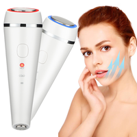 Appareil de massage facial et oculaire à thérapie rouge et bleue chaud/froid, lifting cutané, anti-âge, anti-rides