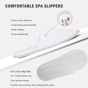 Stocked Wholesale Disposable Coral Fleece Soft Portable Hotel Slippers Supply <b>Cheap</b> MOQ 2000pcs Spa Slippers - Product Image 2