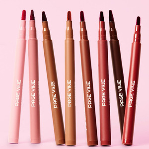 Crayon à <span class=keywords><strong>lèvres</strong></span> vegan pigmenté velours brun OEM, étiquette privée, luxe personnalisé, fini mat rose, anti-transfert, crémeux - Product Image 1