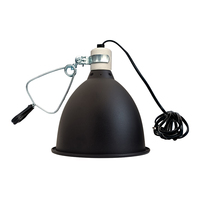 Lampe à réflecteur en aluminium de 5,5 pouces avec pince, douille céramique, pour terrarium, idéale pour le chauffage des reptiles