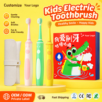 Brosse à dents électrique sonique automatique en forme de U pour enfants, modes de vibration douce et faible, approuvée par les dentistes, étanche IPX8