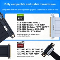 Câble d'extension PCI-E 4.0 16X, adaptateur d'angle vertical DIY, câble d'extension pour carte graphique externe