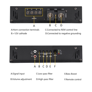 Amplificador de Coche Clase <span class=keywords><strong>D</strong></span> de Alta Potencia de 3000W con Diseño de Radiador de Aluminio Amplificador de Potencia de Audio para Woofer Crossovers Ecualizadores en Mono - Product Image 5