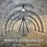 Kit de Grabación de Vlogs Jumpflash KIT-05LM-A en Oferta con Luz LED, Trípode y Soporte para Teléfono para Transmisión en Vivo y Grabación de Video