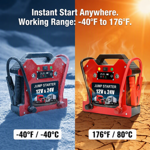 80000mAh Heavy Duty 12V 24V Car Jump Starter LiFePO4 Battery Booster 16 Cells Portable Emergency Jumper Pack Truck Device - Product Image 3