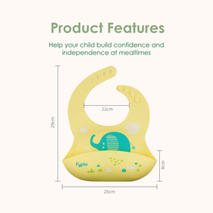 Bavoirs bébé en silicone sans BPA, confortables, doux, recyclables, biodégradables, imperméables, pour l'alimentation - Product Image 6