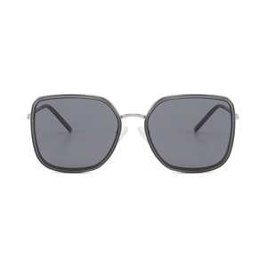 Oversized Square Sunglasses Polarized UV400 Metal Frame Gray Lenses Unisex Fashion <b>Eyewear</b> for Outdoor Daily Wear - Product Image 4