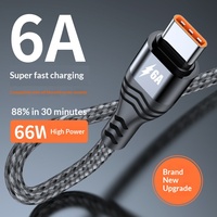 Kabel Data Pengisian Cepat Tipe-C 6A untuk / Android 100W Nylon Braided Aluminium Alloy PD100W 5A Kabel Data Pengisian Cepat Tipe-C