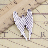 Breloques ailes d'ange 39x24mm tibétain argent couleur pendentifs Antique fabrication de bijoux bricolage artisanat fait main