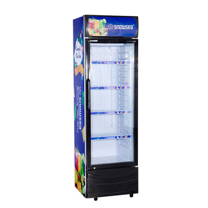 <span class=keywords><strong>Vitrine</strong></span> réfrigérée de supermarché à quatre faces vitrées pour boissons et en-cas, présentoir commercial réfrigéré - Product Image 3
