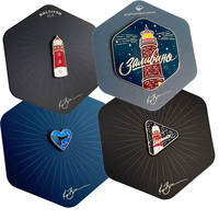 Souvenirs de Russie, épingle à revers hexagonale, aimant en métal, aimant en émail dur Baltiysk, épingle à badge personnalisée avec carte de support