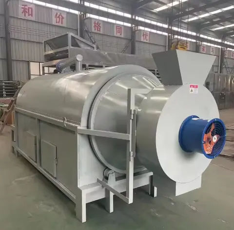 Electric Natural Gasoline Liquefied Gas Heating Carbon Steel Drum Dryer Machine Food Grain Powder Processing Machine