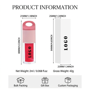 Olio Labbra Trasparente Lucido con Etichetta Privata, Portachiavi Personalizzato, Logo Personalizzato, Vegano, Volumizzante, Idratante, Mini Lucidalabbra OEM ODM, Ingrosso per Brand di Bellezza - Product Image 1