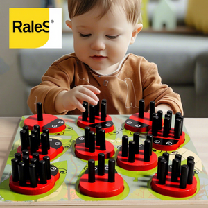 Tablero de conteo matemático Montessori de madera, juego de rompecabezas de <span class=keywords><strong>mariquitas</strong></span>, juguetes educativos tempranos para emparejar números, regalo para niños pequeños - Product Image 4