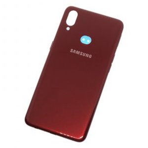 Coque arrière Samsung Galaxy A10s, finition miroir rouge, matériau PC, remplacement antichoc pour A107F - Product Image 1