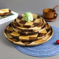 Ensemble d'assiettes à dîner en bois de noyer de luxe pour la maison ensemble de dîner papillon meilleur ensemble de dîner
