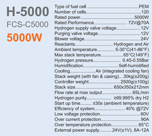 Celda de Combustible de Hidrógeno de 5000W |   Ideal para aplicaciones de drones |   Ecológico y de Alto Rendimiento - Product Image 2