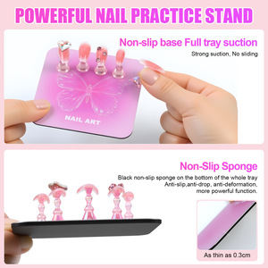 Lot de 5 supports de présentation en forme de cœur pour capsules d'ongles, palette de couleurs et support d'entraînement pour vernis gel et nail art - Product Image 3