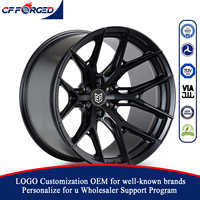 Jantes forgées sur mesure 22 24 pouces 6x139.7 Monobloc Forgées pour Cadillac ESCALADE V GMC Yukon Noir Brillant Jantes en Alliage à Rayons en Y