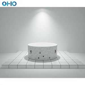 Bañera Inflable Redonda de Lujo Estilo Moderno, DWF, con Función de Hidromasaje, Ecológica, con <span class=keywords><strong>Jets</strong></span> de Masaje, para 2-4 Personas, Uso en Exteriores - Product Image 3