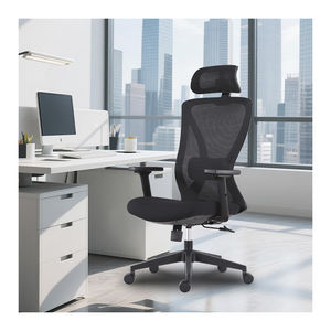 Silla de Oficina Ejecutiva Ergonómica de Malla <span class=keywords><strong>ADINO</strong></span> Serie M18 con Reposacabezas Ajustable - Diseño Moderno - Product Image 1