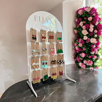 Ensemble de présentoirs à bijoux modernes en acrylique : support pour boucles d'oreilles, organisateur de bracelets et présentoir de cartes à boucles d'oreilles – Rangement élégant pour magasin de détail