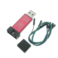 Programmeur/Downloader ST-LINK V2 Mini, Débogueur Simulateur STM32 STM8 avec Câble DuPont et Housse de Protection pour Test de Programmation MCU