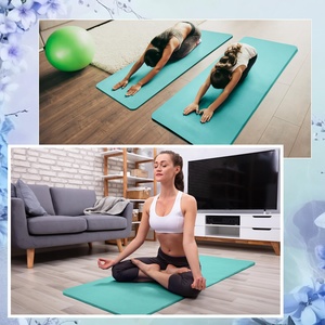 Bstar Miska Custom Logo <b>Printed</b> <b>Extra</b> <b>Large</b> Eco-Friendly Yoga Mat 4mm Non-Slip 180cm Nature Rubber with Carrying Bag - Product Image 3
