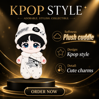 Peluche Kpop personnalisée, bonnet, combinaison étoile, jouet en peluche doux, vente en gros