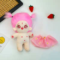 Vente en gros usine : Adorables poupées en peluche Kawaii de 8 pouces, vêtements en coton biologique et rembourrage en coton PP, jouet pour filles